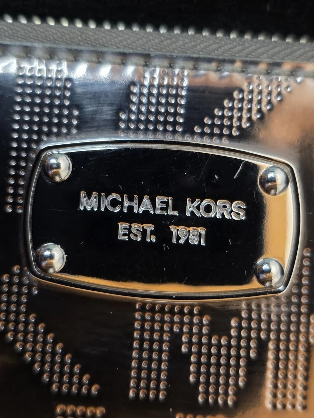 Michael Kors Metallic Silver Embossed Wallet